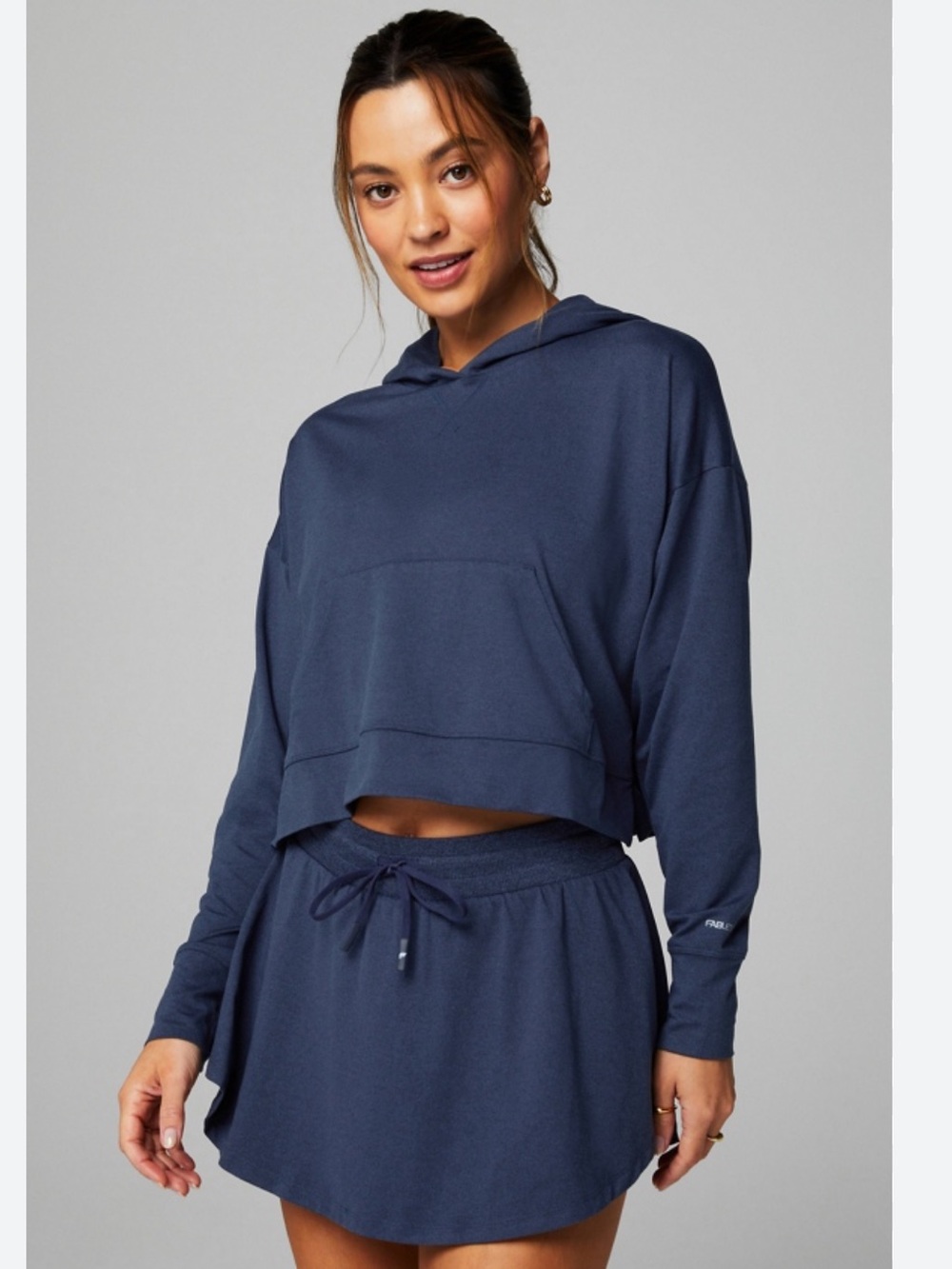 Fabletics Cloud Jersey Cropped Hoodie Size 2X